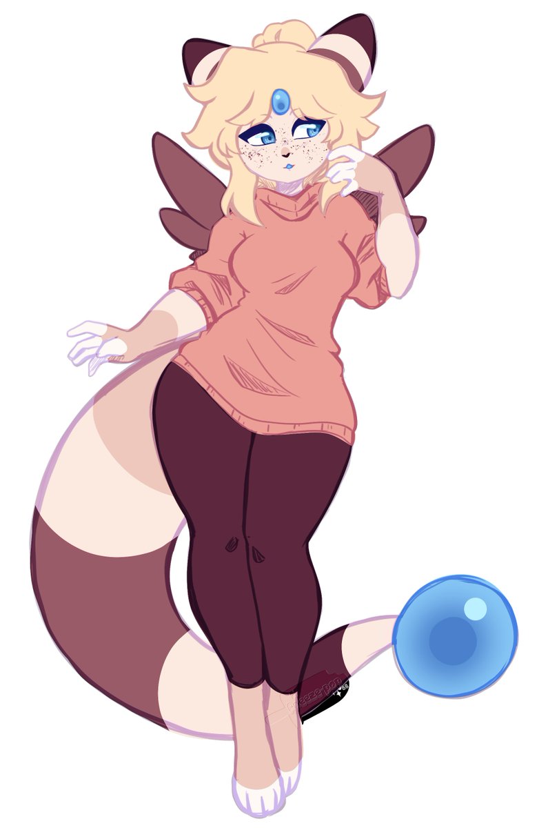 Freezepop88's tweet photo. #furry #anthro #pokemon #pokemonfusion #fusion #ampharos #clefable #oc #art #digitalart https://t.co/pZpNKOYg7G