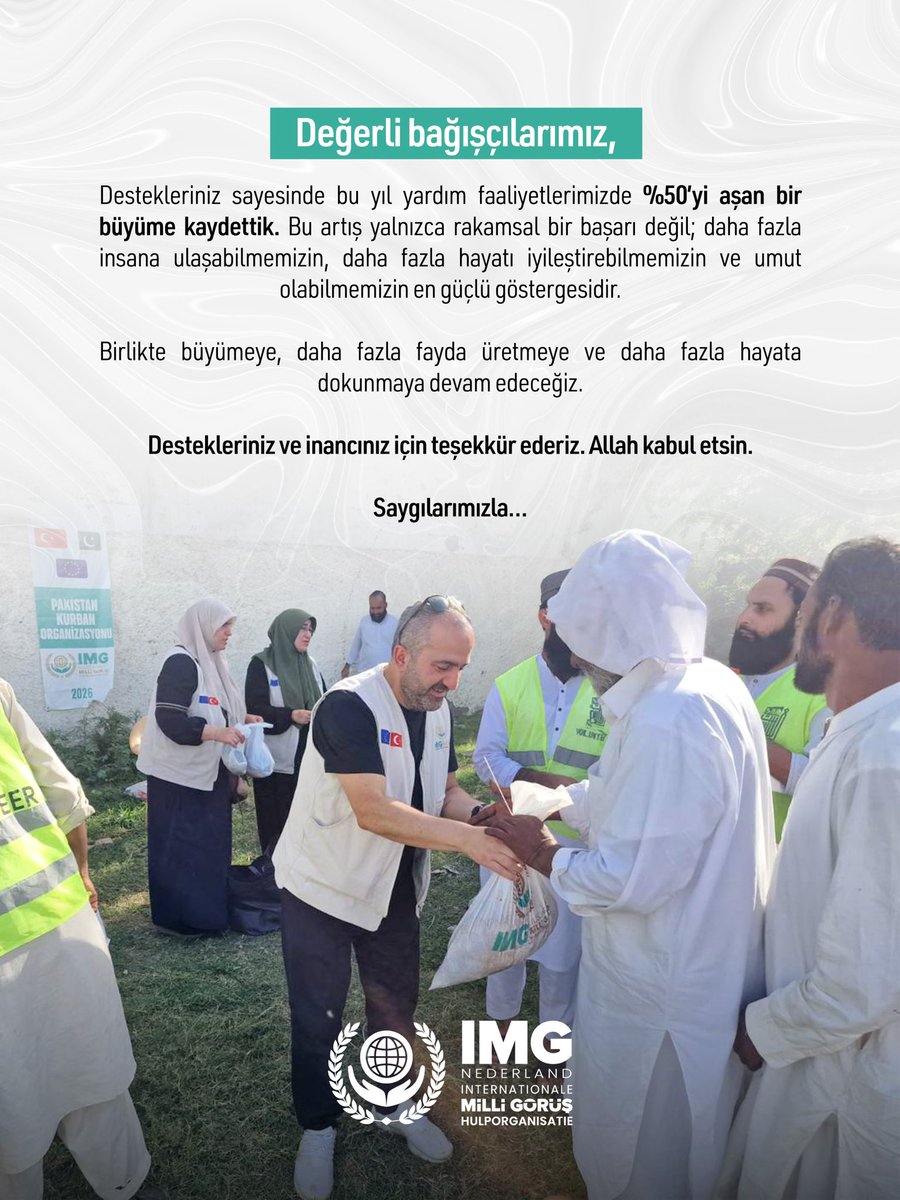 imghulp's tweet photo. Bu yıl yardım faaliyetlerimizde %50’yi aşan bir büyüme gerçekleştirerek daha fazla hayata umut olduk. Bu güzel tabloda payı olan tüm bağışçılarımızdan Allah razı olsun. https://t.co/B5opd3Ra85