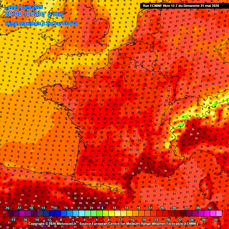 meteociel's tweet photo. Demain lundi 1er juin sera le 1er jour de l'#été météorologique et marquant la fin du #printemps.
Les températures prévues pour demain seront estivales classique pour l'été légèrement plus douces pour un début juin. Tout en restant 5 à 10°C en dessous des températures de la semaine dernière.
28°C à Lyon
28°C à Châteauroux
26°C à Paris
32°C à Montpellier
28°C à Toulouse
28°C à Bordeaux
17°C à Brest
24°C à Lille
25°C à Strasbourg