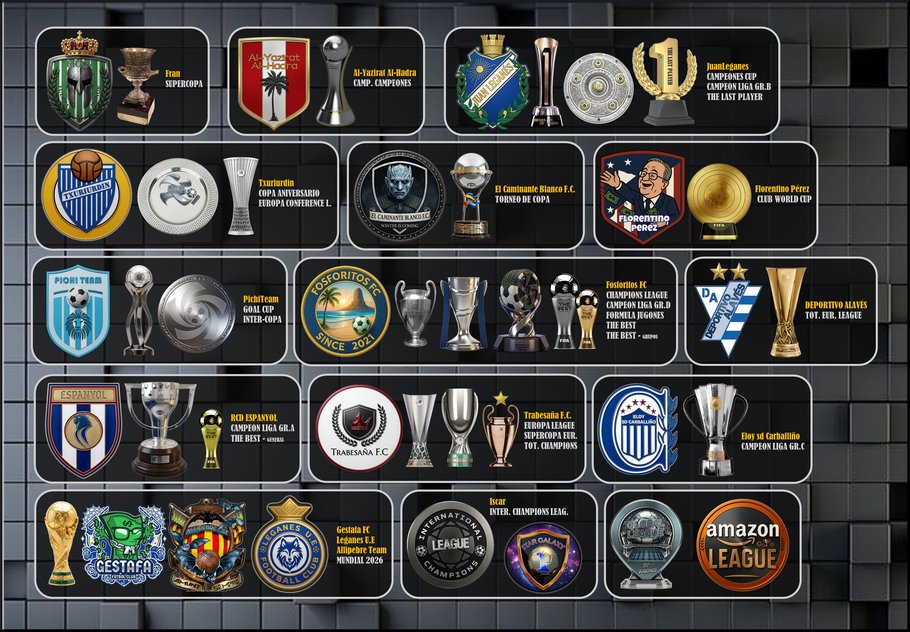 LIGADEJUGONES's tweet photo. Relación de los 26 trofeos disputados durante la temporada 2025/2026 https://t.co/Y3nfH4tOVY