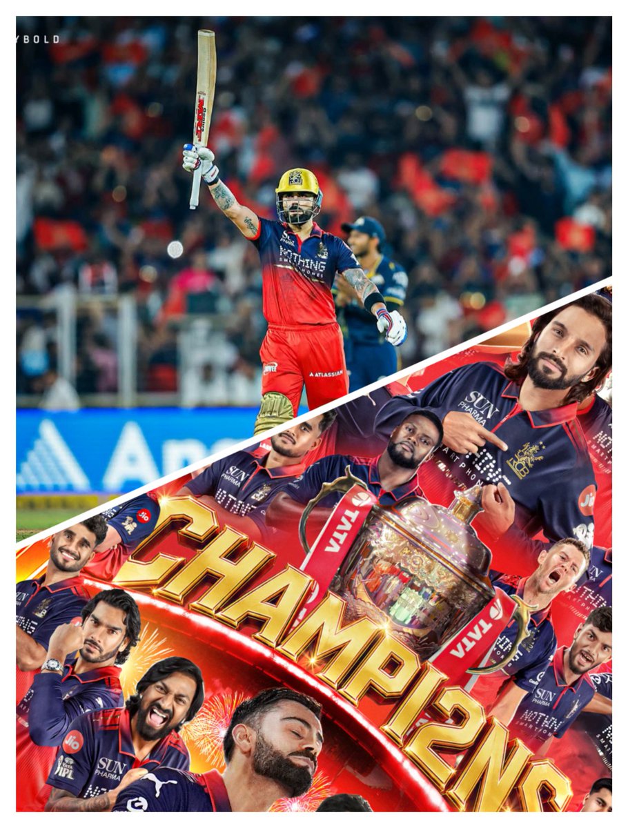 BhoopathiBK's tweet photo. All hail 𝐊𝐢𝐧𝐠 𝐊𝐨𝐡𝐥𝐢 👑🔥

ఏళ్ల తరబడి నమ్మకం...
ఎన్నో ఎత్తుపల్లాలు...
కానీ అభిమానుల విశ్వాసం మాత్రం ఎప్పుడూ తగ్గలేదు!

"E Sala Kuda Cup Nammade!" ❤️🏆

కింగ్ కోహ్లీ నాయకత్వం, జట్టు పోరాట పటిమతో ఈ సీజన్ కూడా చరిత్ర సృష్టించాలి.
#KingKohli #RCB #ESalaKudaCupNammade https://t.co/cwuvfMyHze