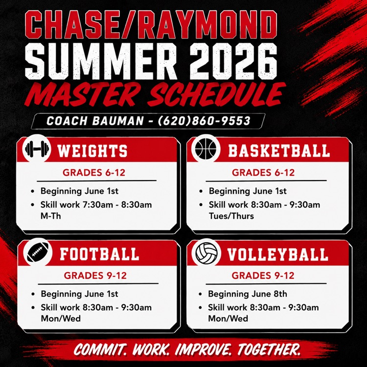 activites_chase's tweet photo. Reminder that summer weights starts tomorrow at 7:30am! Let's start this summer off strong and continue to build on this culture change! https://t.co/xgWm1SMFGC