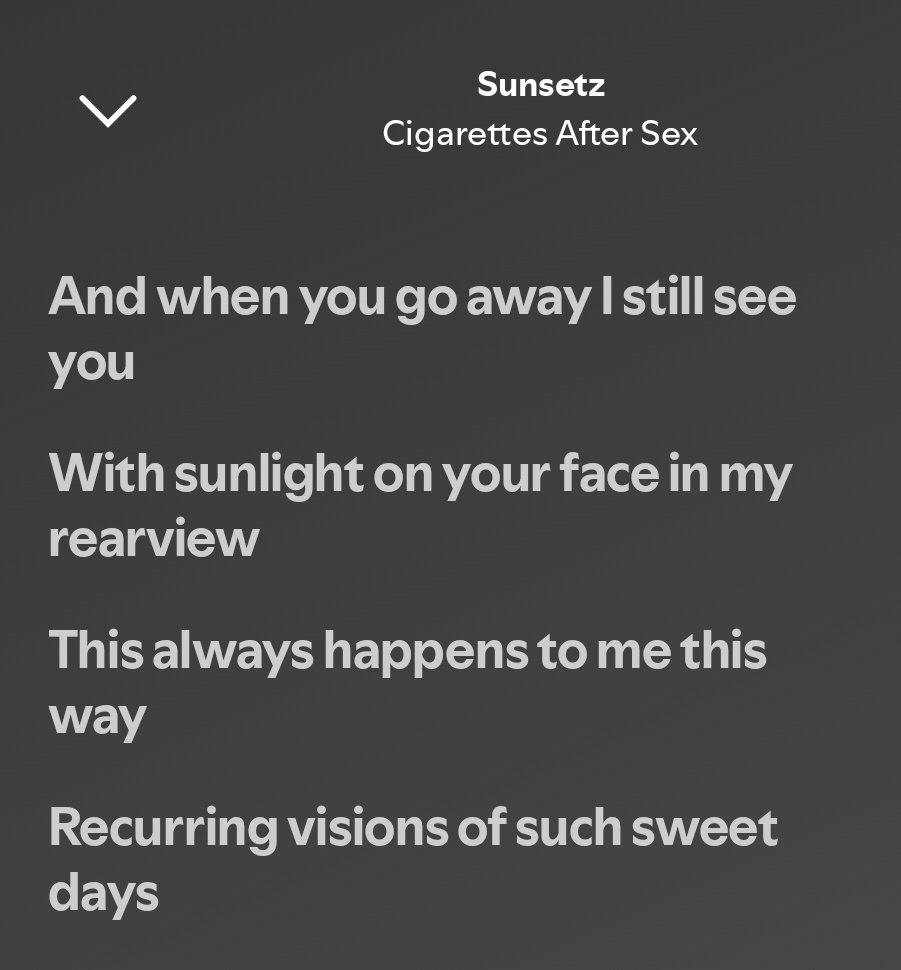 sunsetz cigarettes after sex lyrics all roads lead me to them