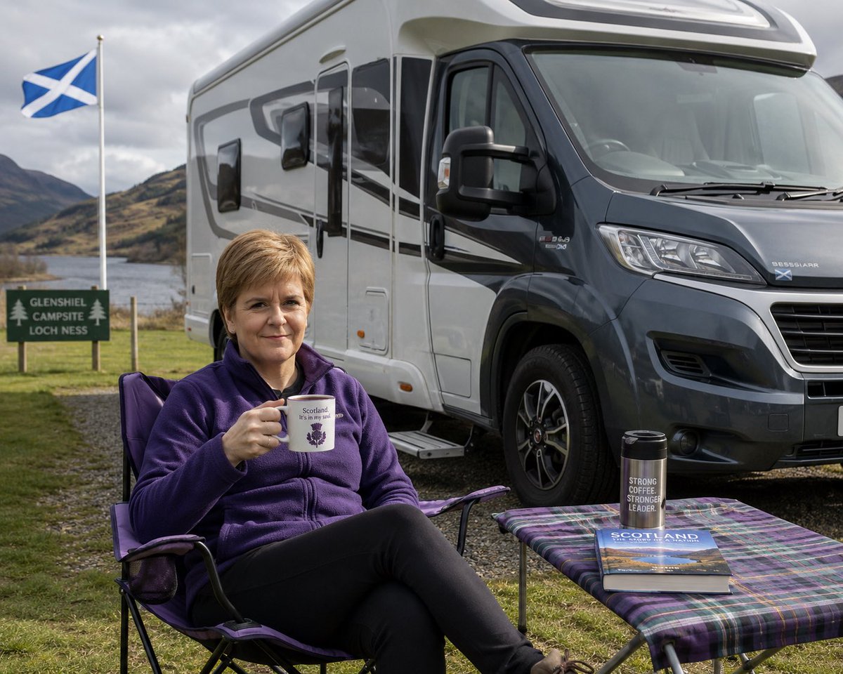 binkacat's tweet photo. Never saw the motorhome?  🤥 #snp @NicolaSturgeon #nicolasturgeon https://t.co/Kk4vpRGesx