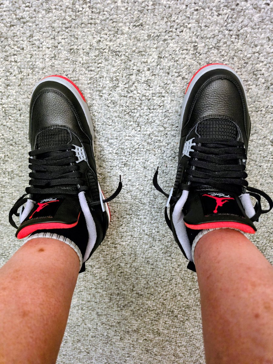 CapleJai's tweet photo. KOTD: Jordan 4 'Bred Reimagined' @Nike @nikestore @Jumpman23 @staplepigeon https://t.co/hS28k05LWa