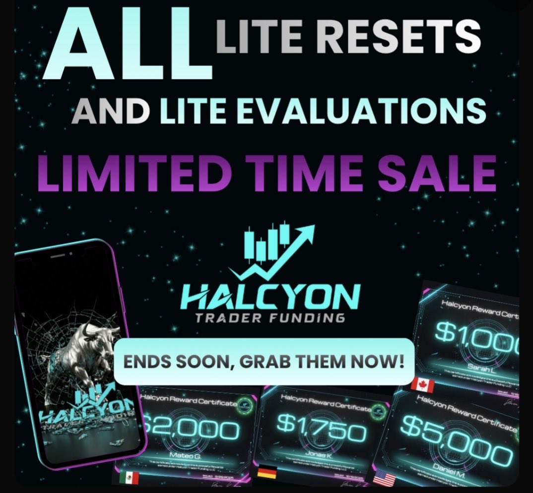 ForgetSun's tweet photo. When’s the next sale? Right NOW! For a limited time get a new @HalcyonTrader1 Lite account OR a reset at a very NICE price! https://t.co/aee7uSDkwk