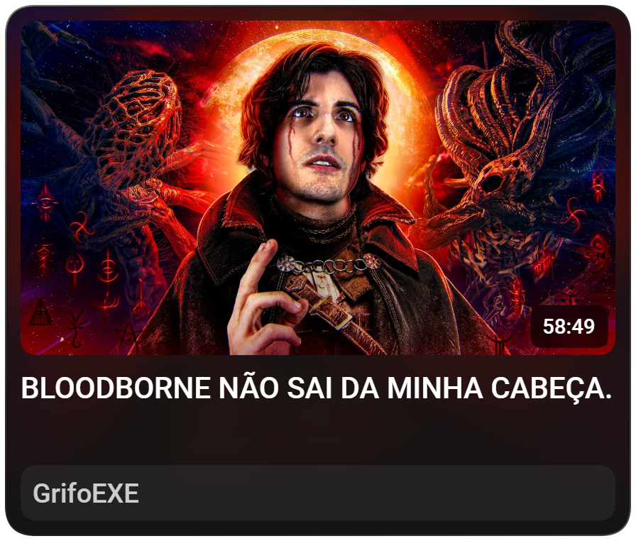GrifoEXE's tweet photo. Bloodborne não sai da minha cabeça.

então eu fiz um vídeo de 1 hora falando sobre lore, teorias, game design e outras loucuras desse jogo que amo tanto.

bom almoço galera

👁️ https://t.co/5ILBN8OyBI https://t.co/XG87r18jnU