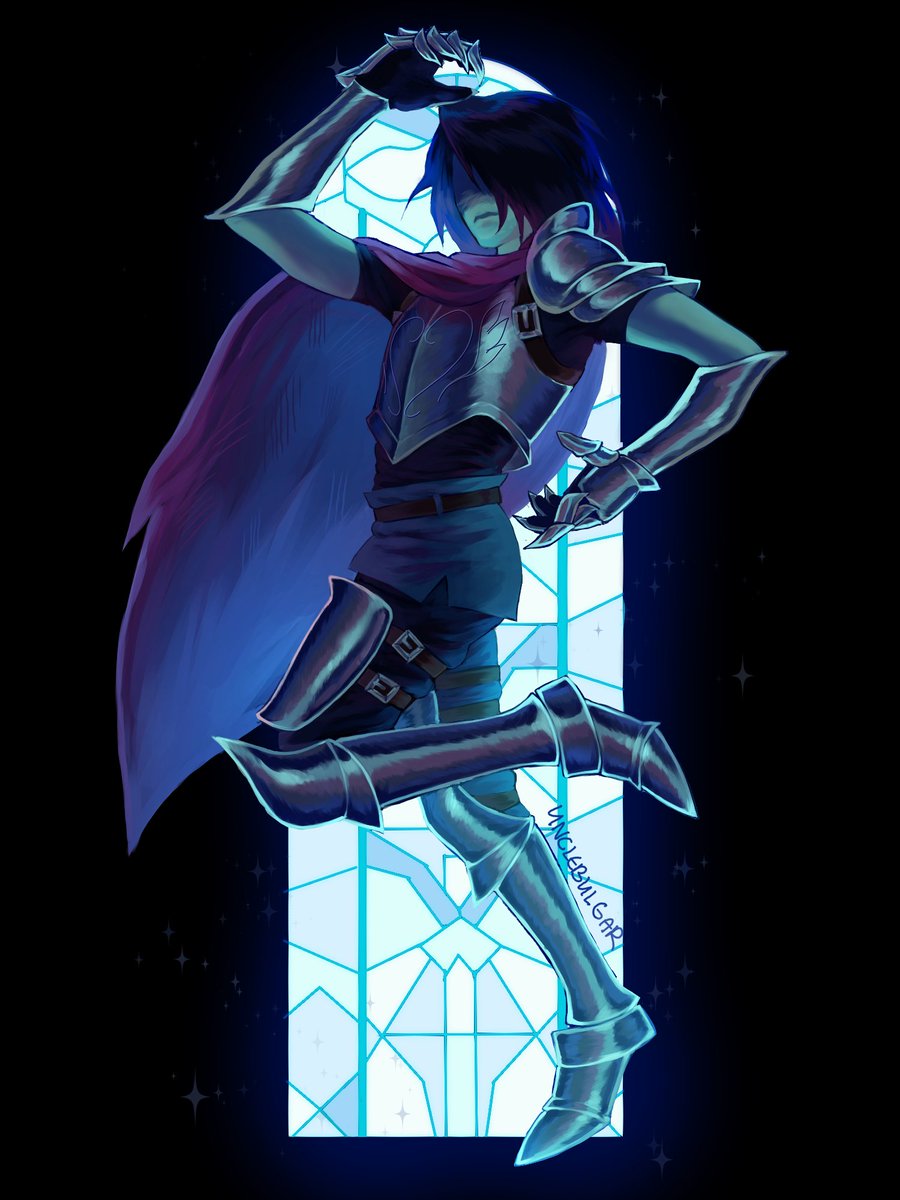 unclebulgar's tweet photo. Hi twittah!! Kris deltarune beloved.. been getting into new things, so!! I hope that's okay!! #deltarune  (other version in comments) https://t.co/IiNGJuOEmk