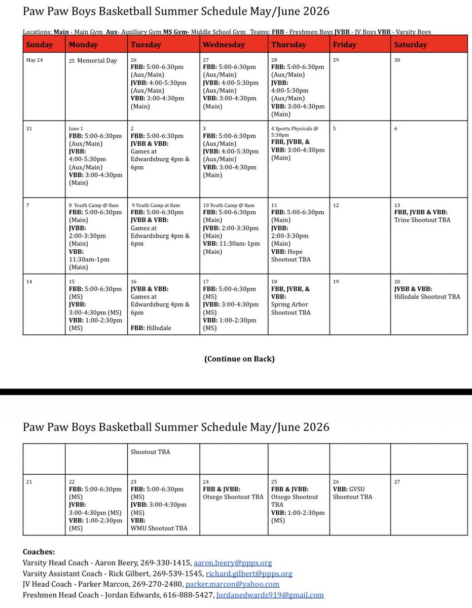 Brennank84's tweet photo. Can’t wait to be in the gym with my school team again @BasketballPaw 
Here is my schedule for the summer let’s get to work https://t.co/T3Xfzf2gGx