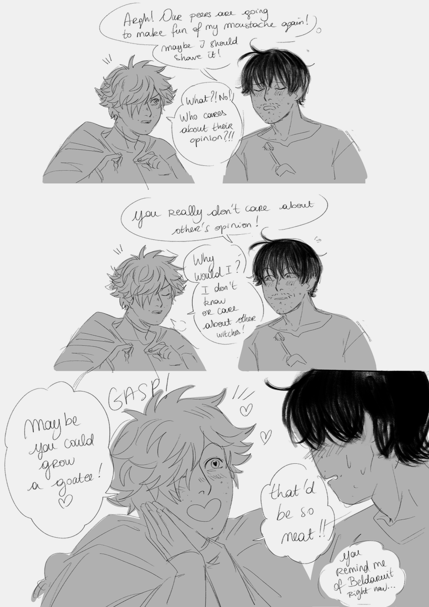Yakichou1's tweet photo. Olly's goatee origin story #orufrey https://t.co/OGbxREwc93
