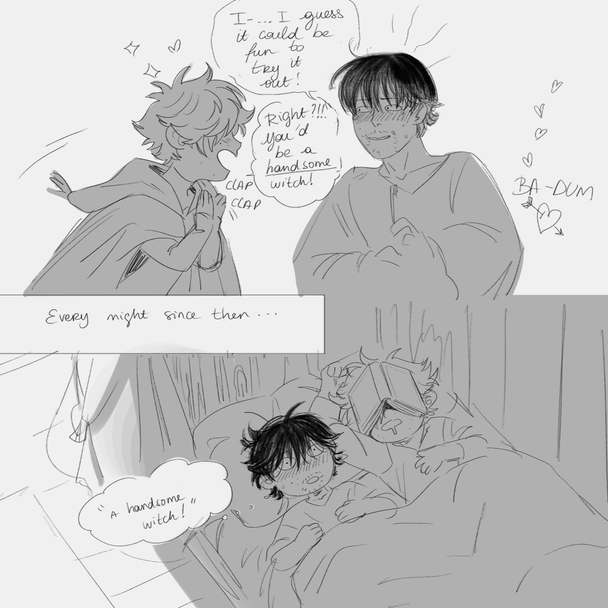 Yakichou1's tweet photo. Olly's goatee origin story #orufrey https://t.co/OGbxREwc93