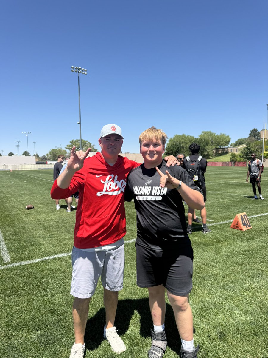 ElijahBickel's tweet photo. Had a great day @UNMLoboFB specialist camp! Great Snaps and honored to be able to compete in the finals for the competition portion of the camp. Thank you to @CoachErikLink and @CoachMartin8 for the new tools and a new pathway toward improvement. @CoachWallin @PrepRedzoneNM https://t.co/i4Pud3aeal