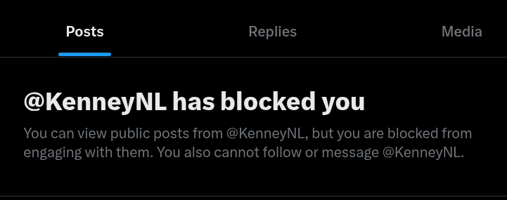 Novack_'s tweet photo. lol, what @KenneyNL can’t grasp from his entrenched position is that his idea of internet discourse is pretty hateful in and of itself: fully agree with him on every topic, all the time, or you’re the baddie. That’s called fascism, dear. https://t.co/HIAoE0rXCw