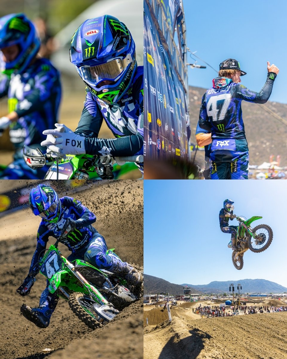 PCraceteam's tweet photo. Back to the great outdoors 👊

🏆 Career first overall @promotocross win for @sethhammaker

@_levikitchen grabs a moto win and finishes 4th overall (1-13)
@nickromano puts in a solid day for 9th overall (5-11)

One down. 

#WeRace #PCRaceTeam https://t.co/RPW7ovpkHp
