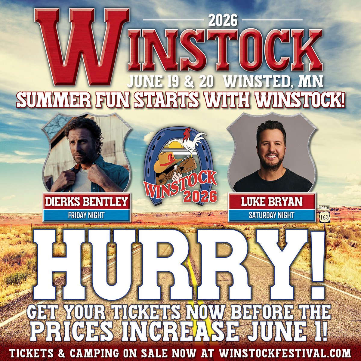 WinstockMN's tweet photo. 🚨 HURRY, HURRY, HURRY!! 🚨 

Only hours remain to purchase your tickets at our best available price!! Ticket prices increase at midnight TONIGHT!!!! 

Head to https://t.co/5xzFcWZlMS NOW to reserve your spot to the hottest party of the summer!! https://t.co/ARcWSzmMkf