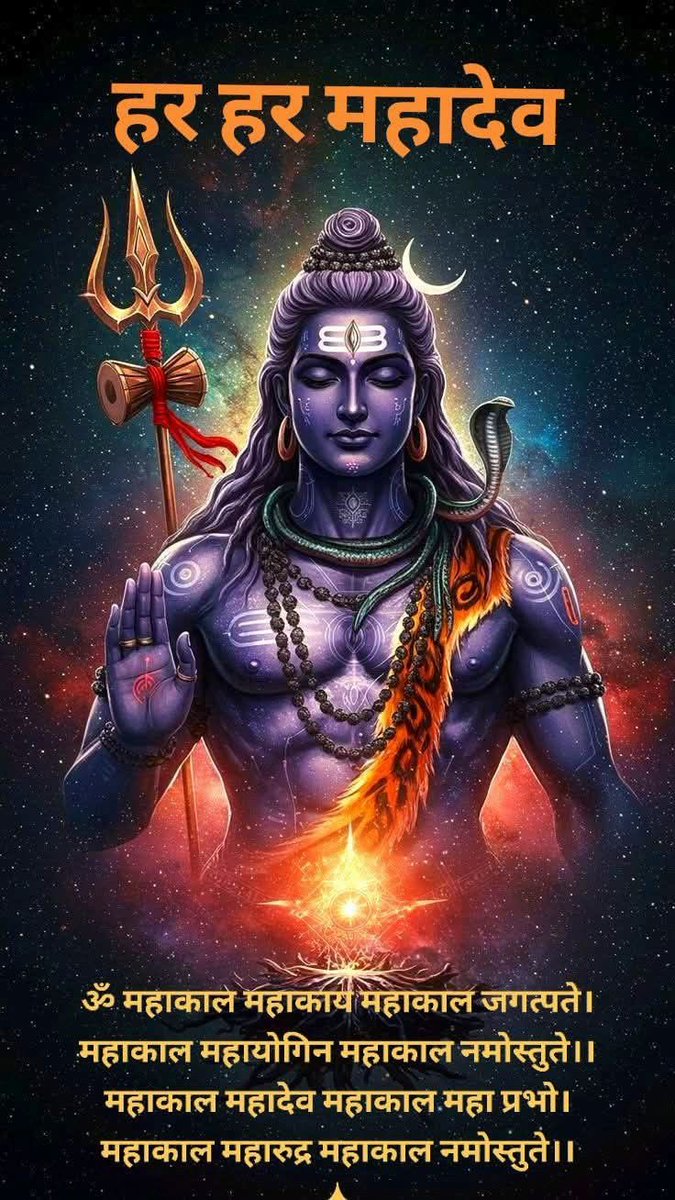 sanjib77380808's tweet photo. ॐ त्रयंबकम यजामहे सुगंधिम पुष्टिवर्धनम उर्वारुकमिव वंदना मृत्योर्मुक्षीय मामृतात् ।।
ॐ नमः शिवाय , नमः शिवाय शुभं शुभं कुरू कुरू शिवाय नमः ॐ’, नमो नीलकण्ठाय, ॐ पार्वतीपतये नमः, ॐ पशुपतये नम:। ओम् अघोराय नम:।।ओम् तत्पुरूषाय नम:।। शुभ प्रभात, नमस्कार 🌄🙏🌿🌿🌿🌹🌹🌹🌹🌹🌹 https://t.co/DH924l2542