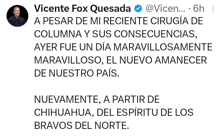 CapitanSalinger's tweet photo. DE ESTA MANERA EL EXPRESIDENTE @VicenteFoxQue DA SU APOYO A LA GOBERNADORA DE #CHIHUAHUA #MARUCAMPOS 
ARROPADA TAMBIÉN POR DISTINTAS PERSONALIDADES DEL PANISMO MEXICANO. 
#YOCONMARU #MorenaEsUnPeligroParaMéxico https://t.co/SrmjSHGeCh