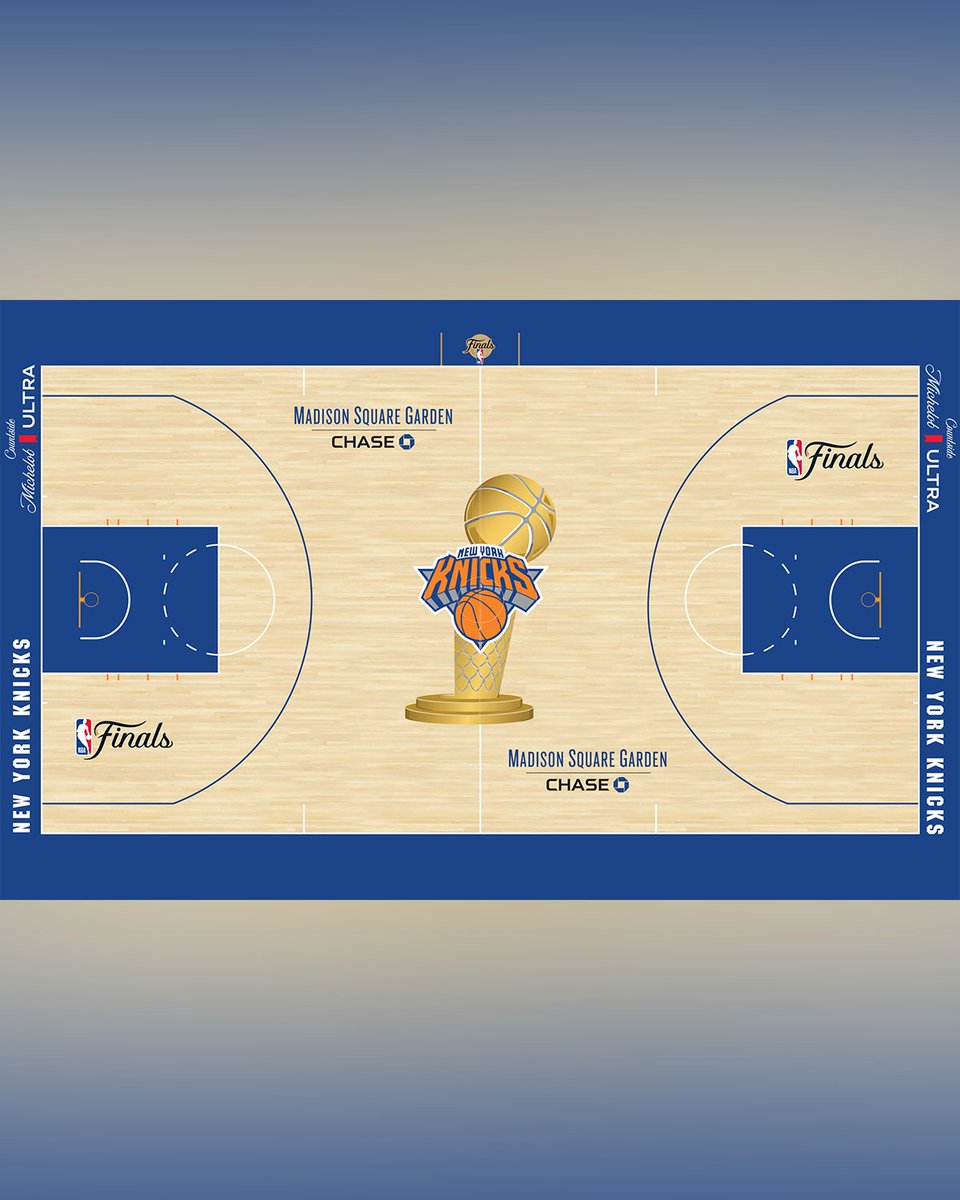 sny_knicks's tweet photo. What the court will look like at Madison Square Garden for the NBA Finals 🔥

(via @NBA) https://t.co/ni16NhK760
