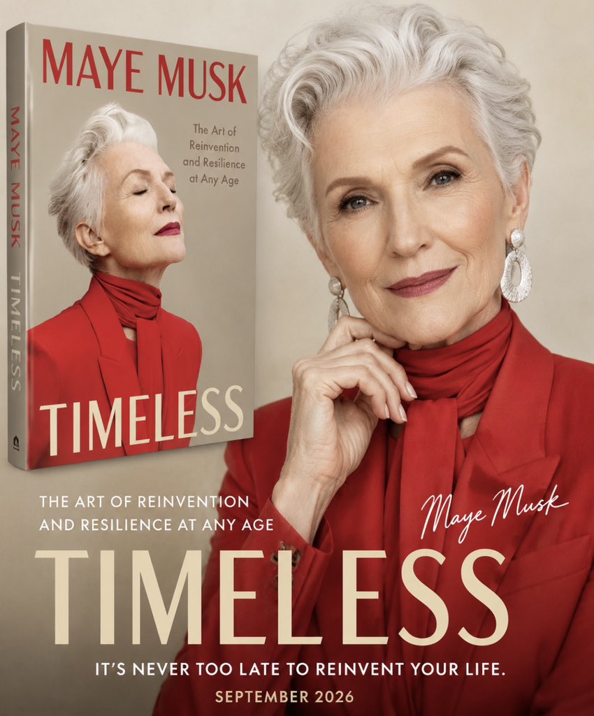 momobsc_'s tweet photo. Dear Maye Musk @mayemusk @elonmusk 

I have followed your journey for many years, and every time I see a new photograph or hear a new story from you, I feel a wave of positive energy. Today, when I saw the photos of you wearing stunning couture gowns in Courchevel, changing outfits inside a van yet still radiating elegance, confidence, and grace, I couldn’t help but smile and think: this is the perfect embodiment of the phrase, “It’s never too late.”

At 78, you continue to conquer runways, appear in Sports Illustrated Swimsuit, and share wonderfully authentic and humorous behind-the-scenes moments, from changing clothes in tight spaces to enjoying precious time with your family and beloved dogs. These moments remind me, as someone in middle age who occasionally worries about the future, that age is truly just a number. What matters most is our vitality, curiosity, and willingness to keep growing.

I am especially inspired by the resilience you have demonstrated throughout your life. From being a single mother facing countless challenges in South Africa, to building a successful career as a dietitian, and later becoming an internationally recognized model at an age many would consider “too late,” you have proven that life can offer endless new chapters if we are brave enough to embrace them.

Your first book, A Woman Makes a Plan, inspired me deeply, and now I am eagerly awaiting TIMELESS: The Art of Reinvention and Resilience at Any Age, which will be released in September 2026. I pre-ordered it as soon as I heard the news because I know it will contain invaluable stories, from behind-the-scenes experiences at photo shoots, to lessons from raising three remarkable children, to insights on nutrition, family, and, most importantly, the powerful message that we can reinvent ourselves at any stage of life.

Recently, when I saw your posts about Cali, the adorable puppy you adopted from a shelter, I was touched by the warmth and joy those moments conveyed. Watching little Cali gather DelRey’s toys and carry them into her crate while DelRey looked on curiously was such a simple yet beautiful reminder of what truly matters. In a world filled with noise and pressure, moments like these are precious. They remind us that beyond success and achievement, happiness is often found in family, our pets, and the ability to appreciate the present moment.

You are not only an icon of style and achievement but also a shining example of a strong and loving mother who has always supported her children wholeheartedly, regardless of the noise of the outside world.

Maye, thank you for living such a colorful and meaningful life and for sharing it so openly and authentically. You have inspired me, and undoubtedly millions of others, to believe that we do not need to be perfect from the beginning. We simply need to remain persistent, courageous, and open-hearted.

I look forward to reading TIMELESS and continuing to learn from your remarkable journey. Please keep shining, keep exploring, and keep inspiring us all.
#ItsGreatToBe78