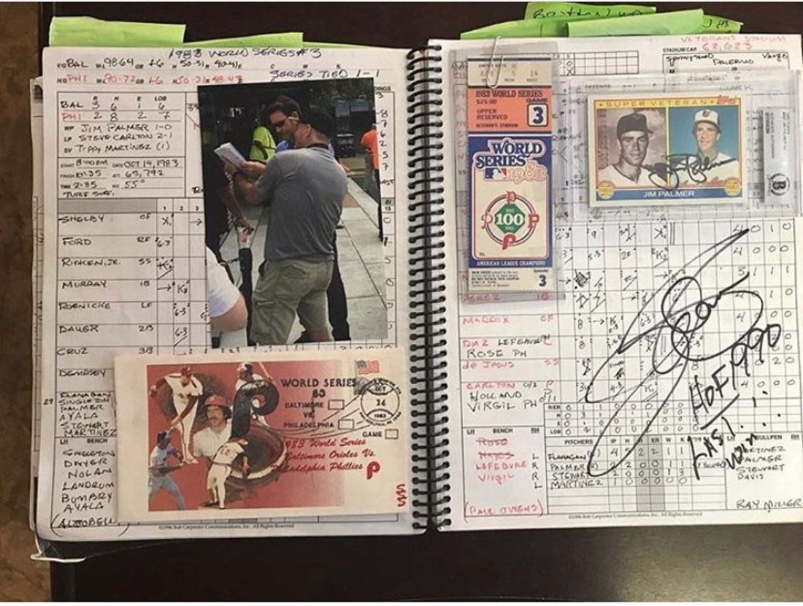 TimPerrySr1's tweet photo. @Jim22Palmer I want to thank you for one of my most treasured items (unfortunately stolen ) . You said you caught President Regeans fastball in 1983. Check out my 1983 tribute book you signed !!! Thank You. https://t.co/J9x4TC4gGO