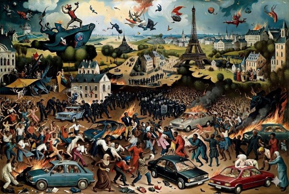 TheAlbWriter's tweet photo. @TRobinsonNewEra If Bosch was alive today this is what he would have painted. https://t.co/JZsjHkeDyG
