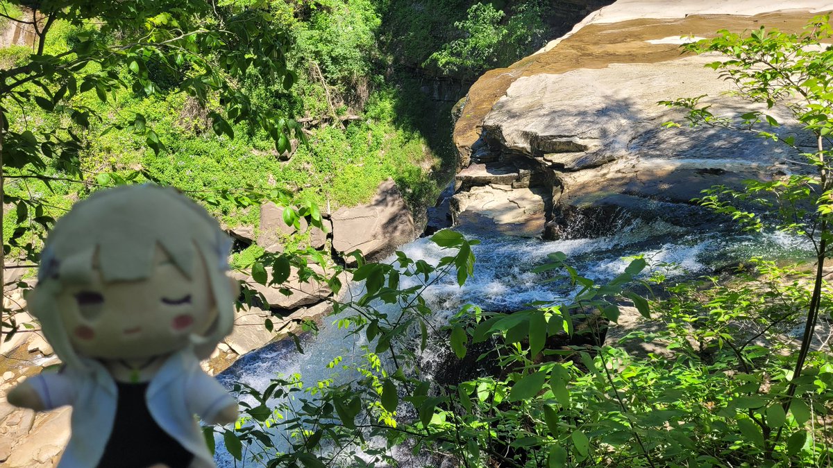 KyubiBlitz's tweet photo. Emilia at Brandywine Falls. I wonder if it was low water level because it was a bit underwhelming https://t.co/mmYh2sSUgr