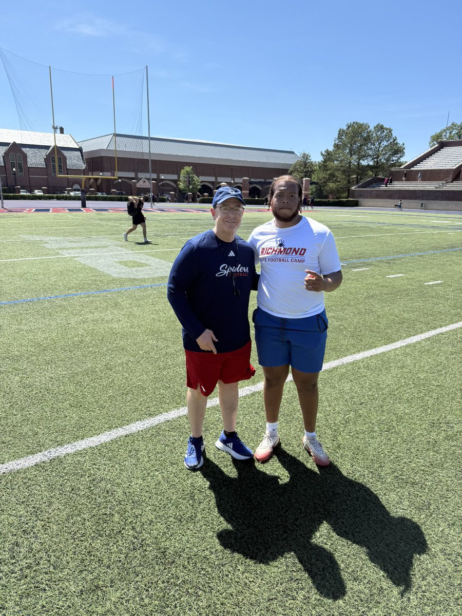 flemingboy_19's tweet photo. Had a great day at the University of Richmond can’t wait to be back in fall for a game!!! @CoachM_Cummings @URSpidersFB @RecruitHermFB @Coach_P_Herm_U https://t.co/1Xyd7XtZKd