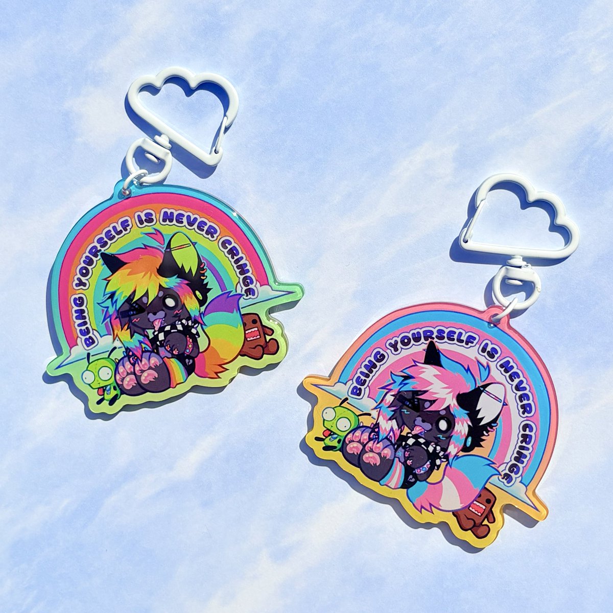 servalsurf's tweet photo. Pride month is coming up and what better way to celebrate than support our fellow LGBTQ+ artists and small businesses? 😊💖💖 I’ve got pride charms and stickers!!

🔗 in 🧵

#furry #furryart #furryartist #pride #pridemonth https://t.co/fCSXFAjT31