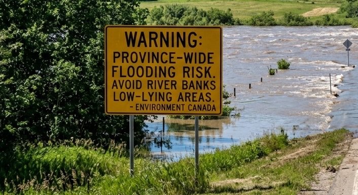 yegwave's tweet photo. Much of Alberta is on alert as a slow-moving storm system delivers what could amount to a full month of rainfall over the coming days. 

Environment Canada has issued a yellow rainfall warning for Edmonton, St. Albert and Sherwood Park, with 50 to 100 mm forecast through Wednesday morning and localised totals possibly exceeding 100 mm. 

In the Rockies, flood watches are in effect for the Bow River and Pipestone River near Lake Louise, with the Town of Banff setting up temporary flood barriers along low-lying areas. Canmore has flagged rising water levels on the Bow River, and emergency officials in Calgary and Lethbridge are keeping close watch as river levels build downstream. 

The combination of above-average snowpack in Banff, Jasper and Kananaskis with sustained heavy rainfall is raising flood concerns across central and southern Alberta, with some areas potentially seeing up to 150 mm before conditions ease.