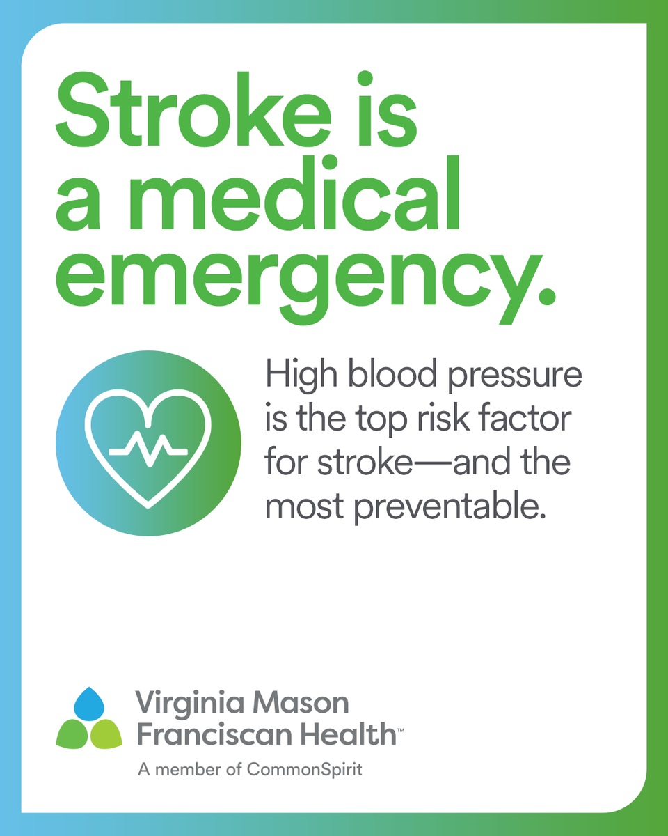 VMFHealth's tweet photo. May is Stroke Awareness Month. Here's an important fact: high blood pressure is the number one risk factor for stroke and the most preventable.

Learn more about stroke prevention: https://t.co/VwPGzJSXQT https://t.co/n3ckAZIy00