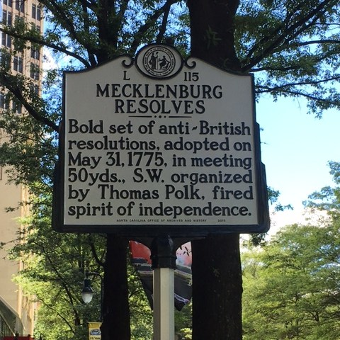 EchoesofWarYT's tweet photo. 251 years ago today, a group of Scots-Irish frontiersmen in a log courthouse in Charlotte, North Carolina voted to nullify every British law on the continent, raise their own army, and declare anyone who took orders from the King "an enemy to his country."

This was 14 months before the Declaration of Independence. The ink on Lexington and Concord was barely dry.

Charlotte in 1775 was not a city. It was 20 cabins clustered around an intersection of two dirt roads called Trade and Tryon. The county had been settled mostly by Presbyterian Scots-Irish who had been chased out of Ulster by English landlords a generation earlier and were in no mood to take orders from another one. When word of the fighting in Massachusetts reached the backcountry, Colonel Thomas Polk, the great uncle of a future President, called every militia captain in Mecklenburg to the courthouse.

They drafted 20 resolutions. The third one read: "All Laws and Commissions confirmed by, or derived from the Authority of the King or Parliament, are annulled and vacated."

They were not asking for representation. They were not petitioning for redress. They were declaring British law dead on the ground in their county. Then they raised a regiment, elected Polk colonel, and started buying gunpowder.

This is where it gets strange.

For decades, North Carolinians insisted that 11 days earlier, on May 20, 1775, the same men had adopted an even more radical document: a full Declaration of Independence, predating Jefferson by 14 months and using language so similar to the 1776 Declaration that Jefferson must have plagiarized it.

Thomas Jefferson, when shown a copy in 1819, called it "spurious." John Adams was less sure. The original was supposedly lost in a house fire in 1800. No contemporary newspaper printed it. But every old man in Mecklenburg County in 1819 remembered hearing it read aloud.

The state of North Carolina sided with the old men. The date May 20, 1775 is on the state flag. It is on the state seal. It is stamped on every license plate in the state.

Historians have argued for 200 years about whether the May 20 declaration ever existed. The May 31 Resolves are not in dispute. They are real, they survived in print, and they are arguably the most radical statement made anywhere in the colonies before Lexington Green had even stopped smoking.

The Revolution was not declared in Philadelphia in July 1776. It was declared in a log courthouse in Charlotte 251 years ago today, by men whose names no one remembers.