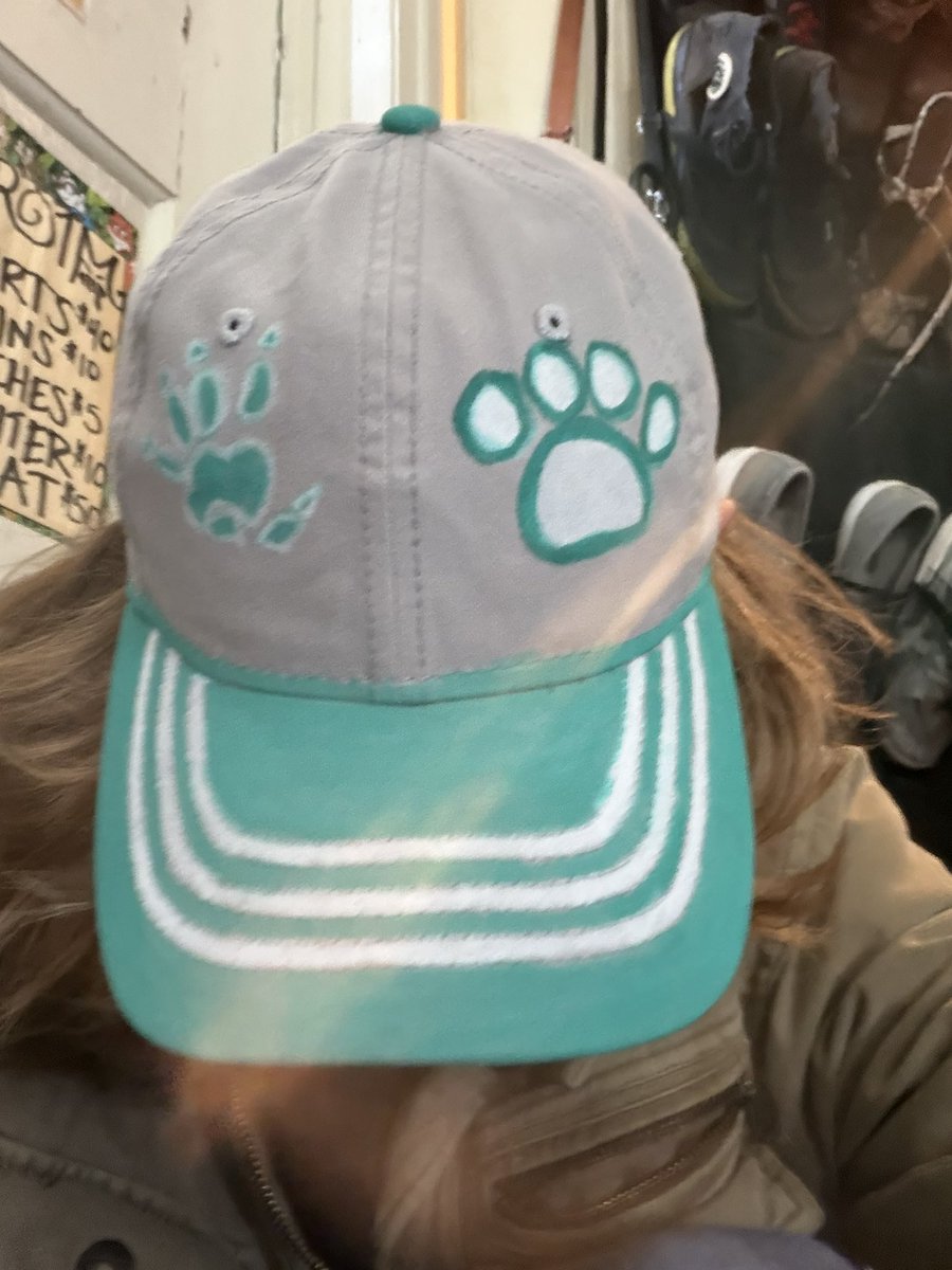 Dreyma_'s tweet photo. New hat project I just did some painting on, was just plain grey before https://t.co/N9KxLsxPEu