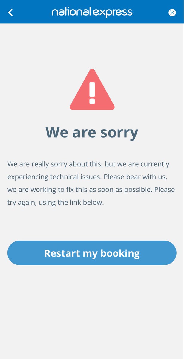 CFC_XI's tweet photo. @nxcare it says this every time I pay for my booking for coach. Will it work soon? https://t.co/ICg2NVMDsj