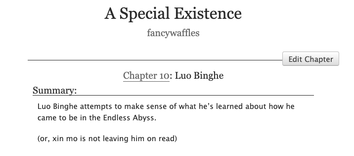 waffle_fancy's tweet photo. A Special Existence | ~64K | M | In Progress {RTs ❤️)} #svsss #bingqiu   

Chapter 10 updated!

Luo Binghe finds out who actually yeeted him into the Abyss.

https://t.co/nfUekaQ5PX https://t.co/CF5c21gMOS