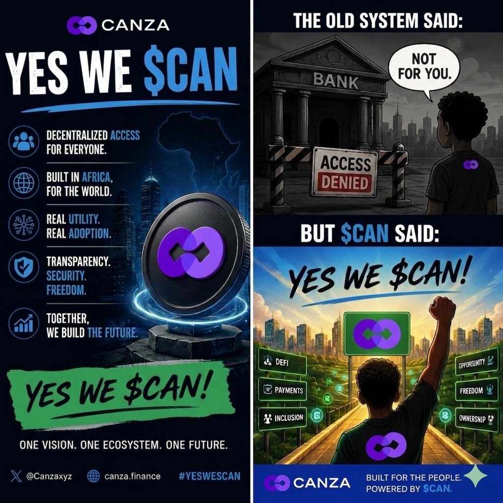 kaafidroni55848's tweet photo. The old financial system built walls and left millions behind with two words: ACCESS DENIED. 🚫
But with @Canza_Finance, we’re rewriting the rules. Real utility, decentralized access, and true financial freedom for everyone. 🌍
One vision. One ecosystem. Yes, we $CAN
#YESWESCAN https://t.co/dpbfh3bHuA