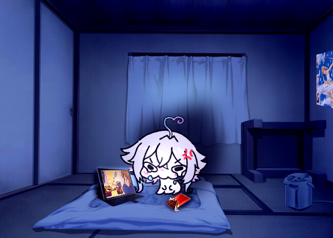 Ghoshiro's tweet photo. No se ustedes pero para mi los domingos son:

Descansar, comer chocolates, ver Anime, dormir y pensar porque aun no me ama y se obsesiona conmigo... (っ- ‸ - ς)🔪 https://t.co/jmagxf7v38