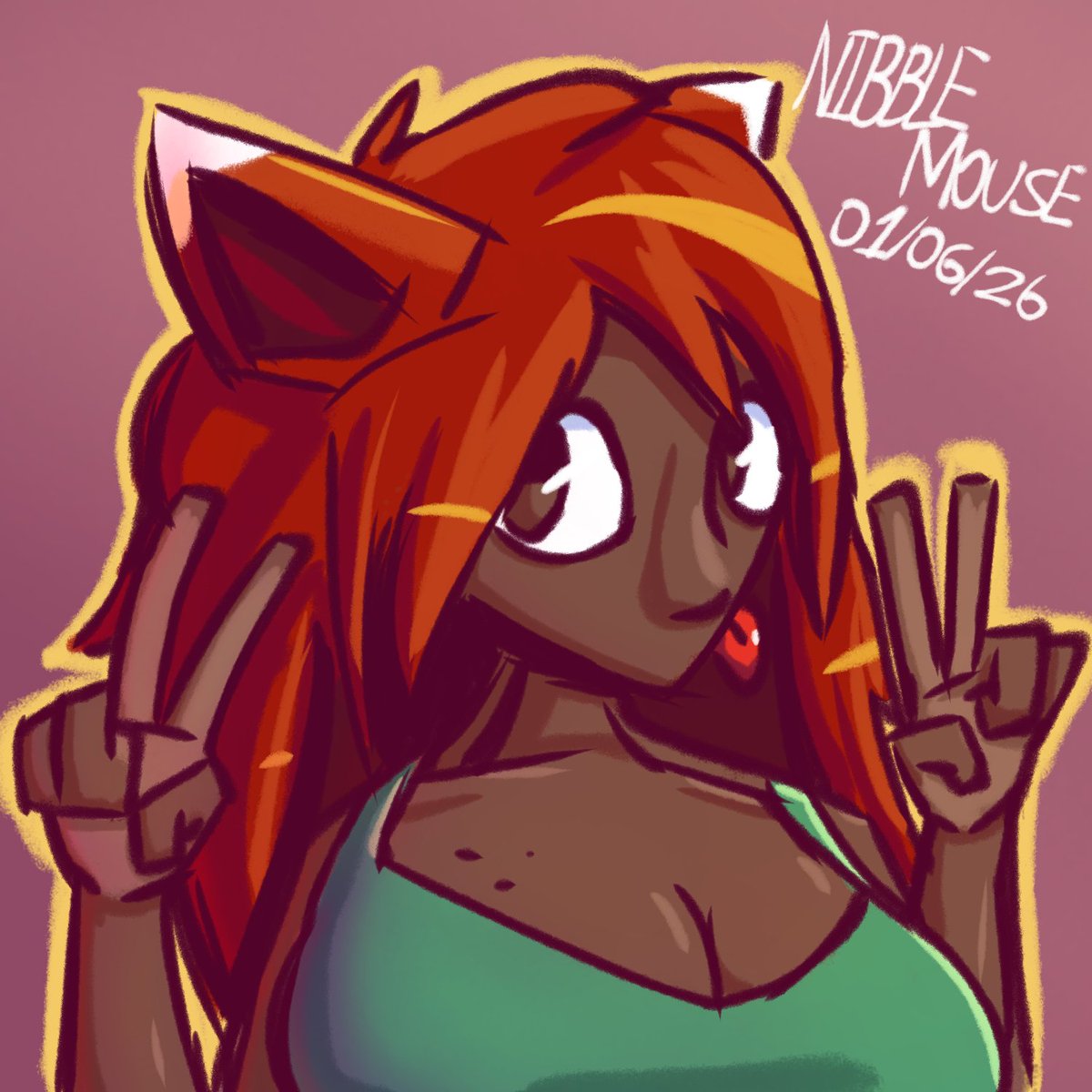 Nibble_Mouse's tweet photo. Silly little drawing of Zoologist. I am sorta trying to re-learn how to use air brushes and blending modes since I haven't used either for a long time

#terraria https://t.co/bnwVhPVvvu