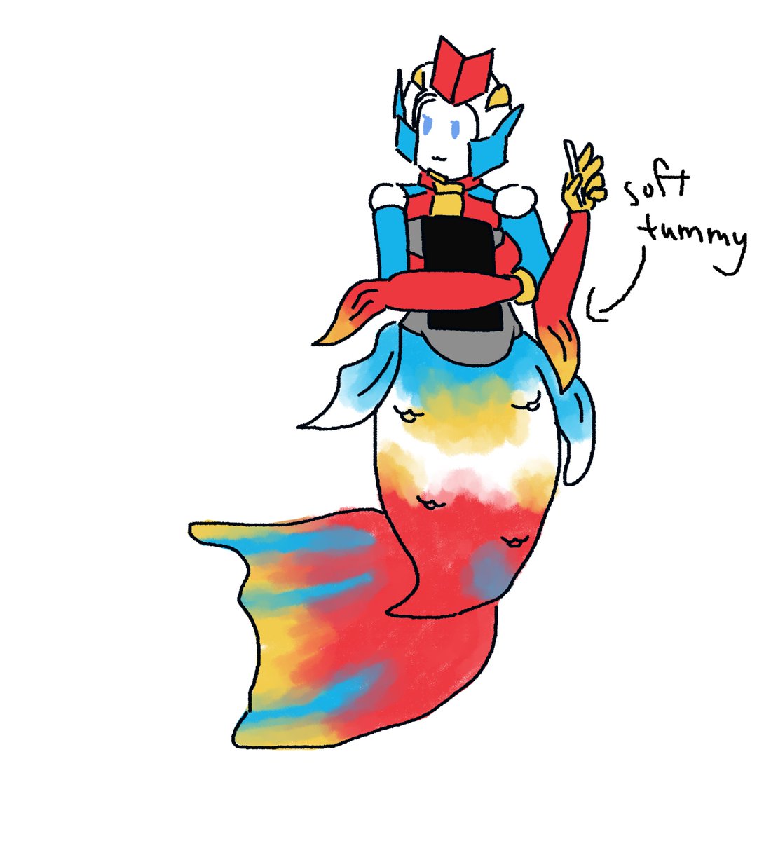 kiuttiekat's tweet photo. #tfoc mermech for mermay.... shes based on goldfish cuz i love them https://t.co/rJm50vMmPY