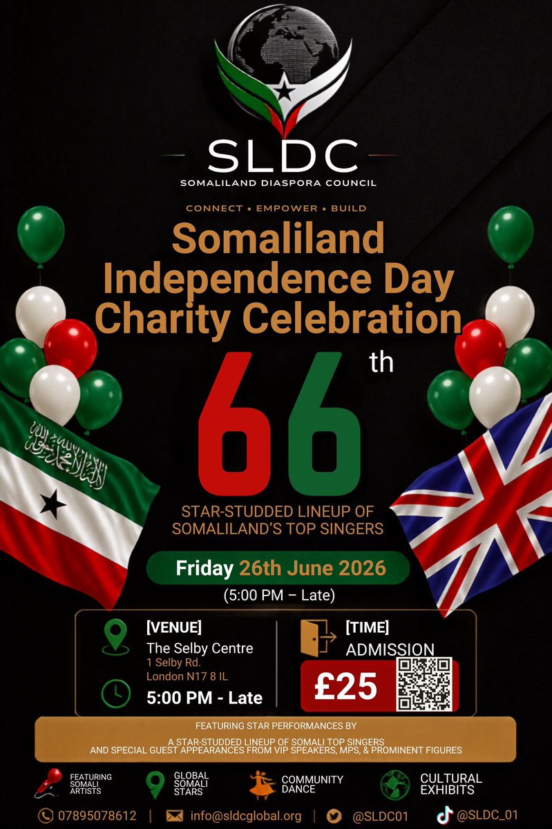 AbdiiJama2025's tweet photo. Hi @ApsanaBegumMP I really love the way you’ve been actively supporting charities. We would be so honoured if you could join us at the #Somaliland charity event organised by your constituents. It’s a great way to connect with the community and show your support for the Somaliland community here in Britain.
Other MPs at parliament are more than welcome aswell.
@rushanaraali @GavinWilliamson @Abtisam_Mohamed @Uma_Kumaran @CharlesKingFCDO @HeadBritOffice @KerryMP @Offord4Hendon @SDoughtyMP @pritipatel @LordAshcroft @YvetteCooperMP @uday_nagaraju @ELAdvertiser @hackneygazette @elondonnews @eastlondonlines 
#Somaliland #UKParliament