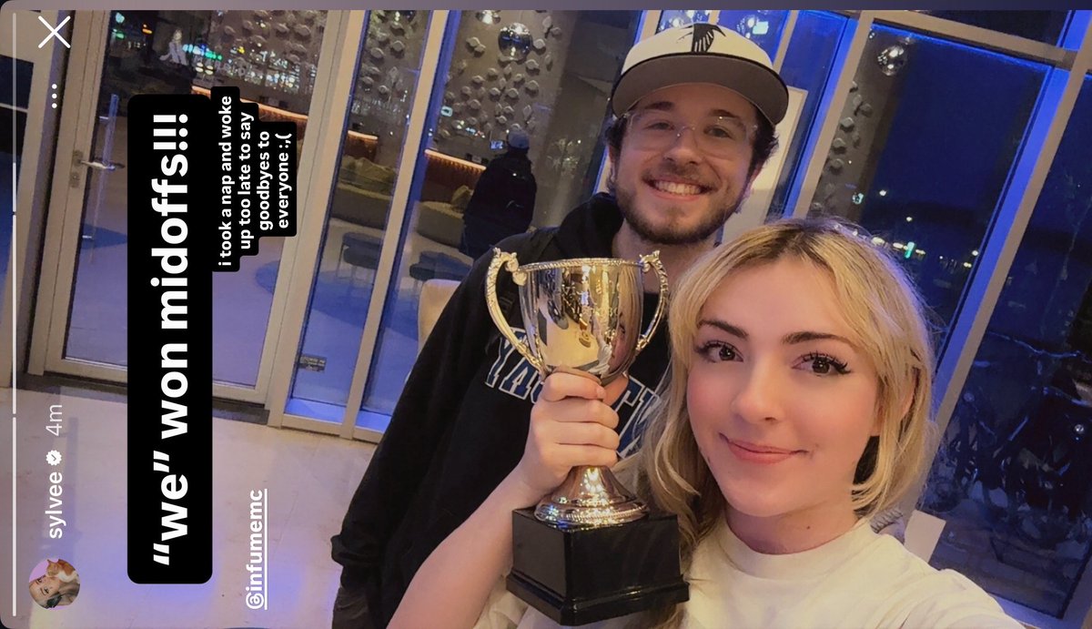 TefyLCarp's tweet photo. Noooo Way!!!!! 👑Sylvee y Infume👑 ganaron en el midoffs🏆!!!
(No fue robado el trofeo guiño guiño 🤫🤭🤭🤭)
https://t.co/S4RhOR9xd6 Like Like Like 🩷🩵🩶 https://t.co/egDs1nlHqx