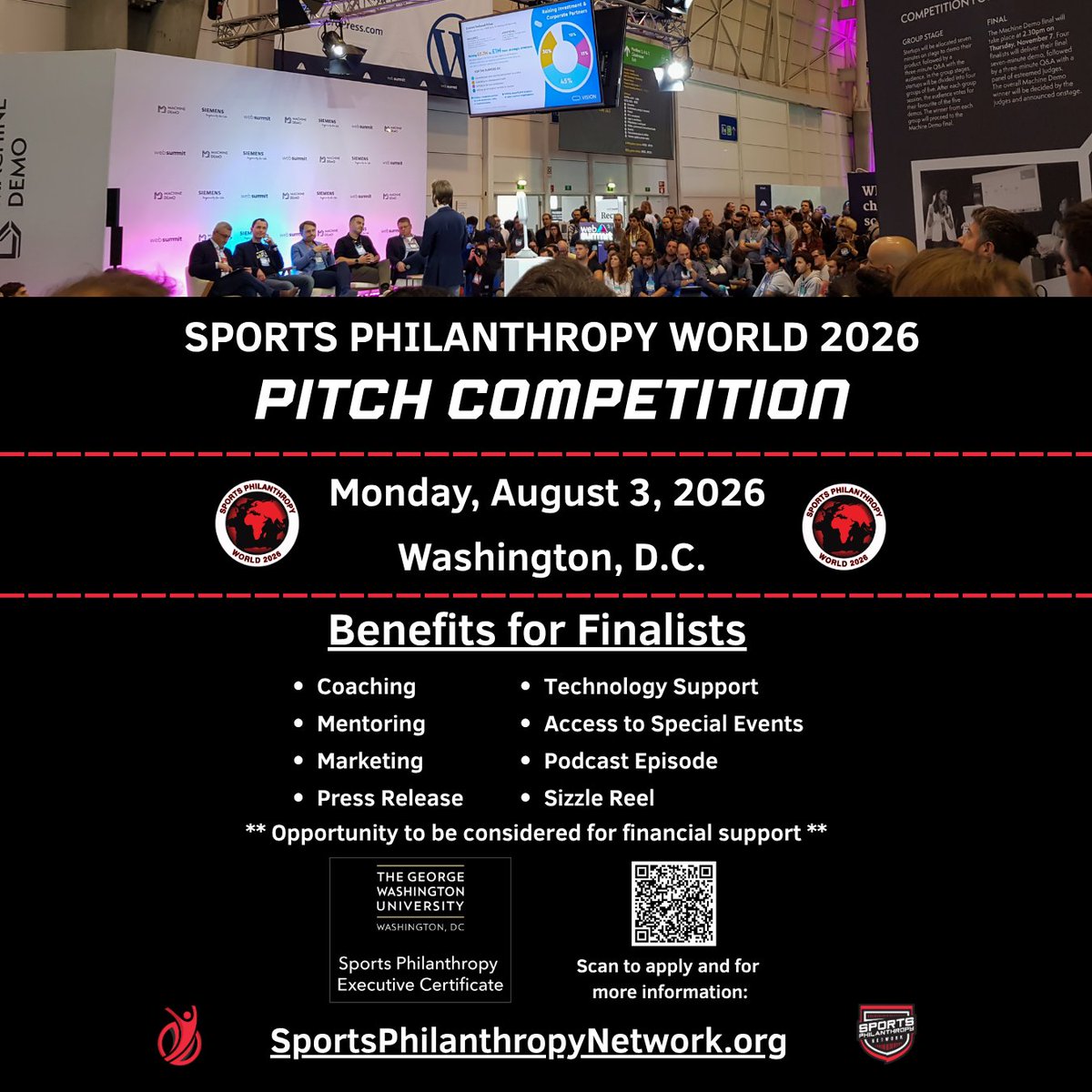 SportsPhilanNet's tweet photo. We are excited to announce the theme for Sports Philanthropy World 2026 in Washington DC, August 3rd to 5th, hosted in conjunction with The George Washington University's Sports Philanthropy Certificate program.

We are "Celebrating 250 Years of Giving" as we highlight incredible work going on around the country and across the globe.  With a focus on elevating the impact of giving, we are highlighting athletes and organizations who focus on building a culture of philanthropy, as well as those that are productively working on their Legacy Blueprint.

We hope you will join us in DC for SPW2026 as well as the Monday Night Pitch Competition and the Tuesday Night Awards!

MAIN SPW2026 PAGE
https://t.co/UAOUc9nyQP

MONDAY NIGHT PITCH COMPETITION PAGE (still time to apply)
https://t.co/gHQdv0ZUft

TUESDAY NIGHT AWARDS SHOW (nominate your contenders here) https://t.co/Zk8CWxmv8V

#SportsPhilanthropyNetwork
#sportsphilanthropyworld
#philanthropy
#SportsPhilanthropy
#athletes
#foundations
#familyoffices
#VenturePhilanthropy
#nonprofit
#nonprofitorganization
