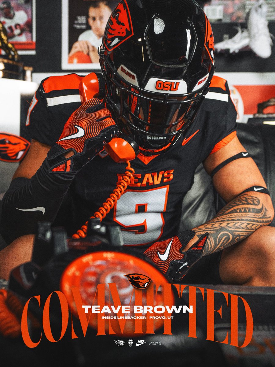 Teave_brown's tweet photo. 🙏🏽ALL GLORY TO GOD🙏🏽

After a lot of thinking I am 100% COMMITTED TO OREGON STATE!!
          🟠⚫️   GO BEAVS   🟠⚫️
                             🦫🦫🦫
@BeaverFootball @CoachShephard @Coach_Dennison @JsmittyFB @EronHodges https://t.co/9qc0m2WufJ