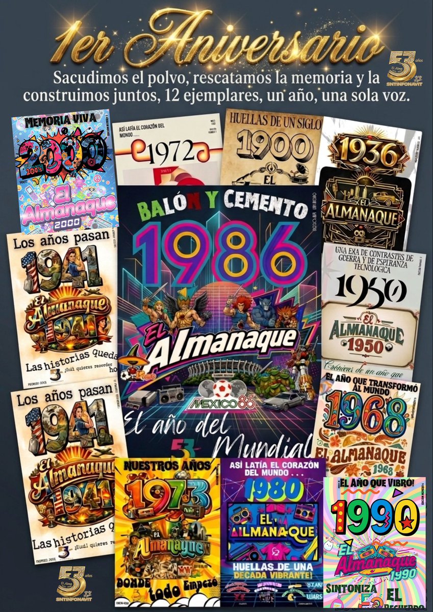 ComiteSnti's tweet photo. Un año juntos: el Almanaque Sindical celebra su primer aniversario con México 1986 🗓️

Hace exactamente un año sacudimos el polvo del tiempo y lanzamos el primer ejemplar del Almanaque Sindical.
 
Liga:  https://t.co/QxEPqob7o6 https://t.co/CaAs4HvPS5