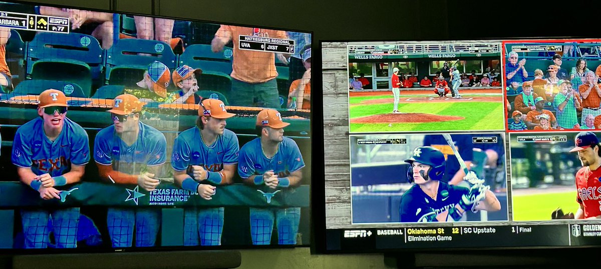 TexasRobbin's tweet photo. #espnSqueezePlay makes #NCAABaseball so much fun… #Hookem! 🤘🏻 https://t.co/XfBZ3Ydg4E