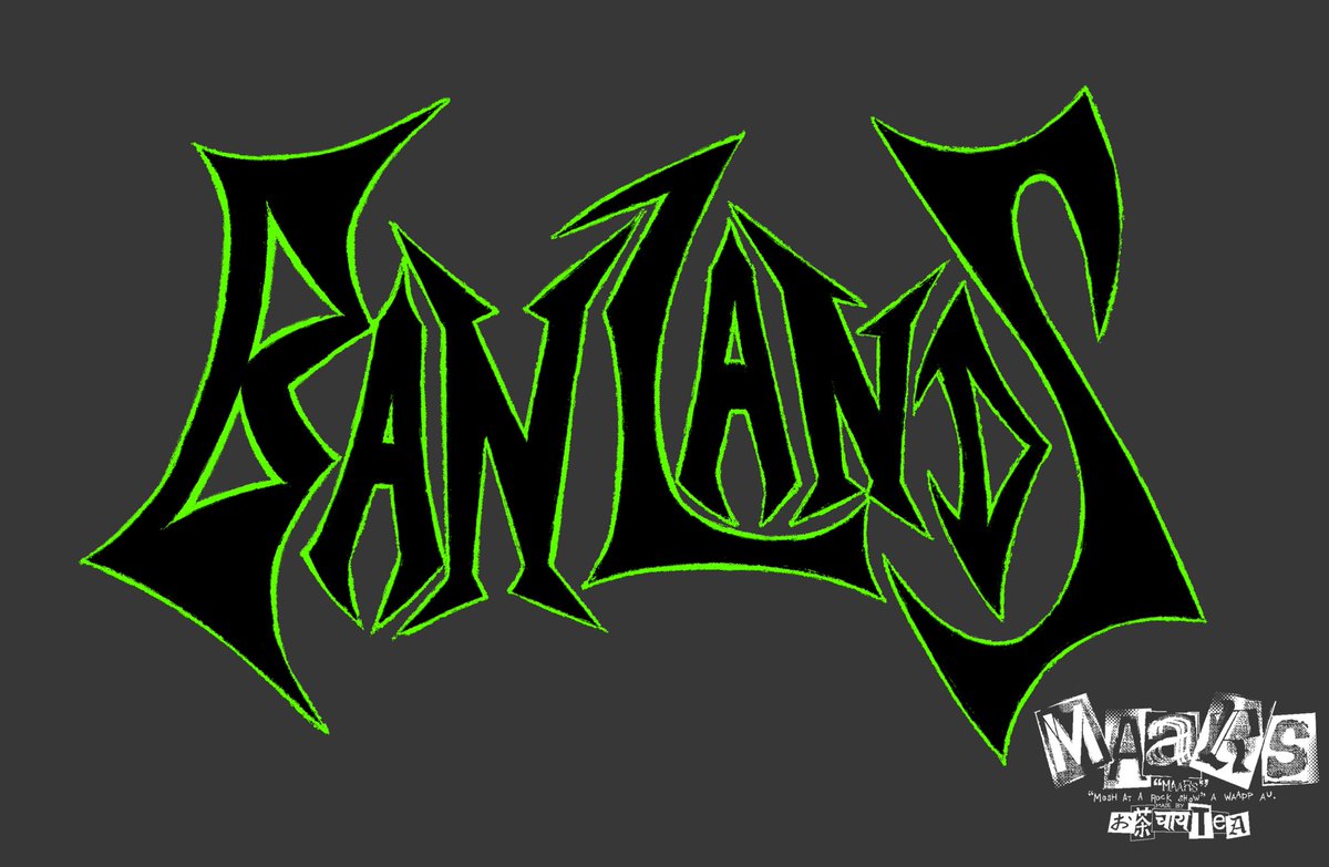 ochachaitea's tweet photo. Dued1’s and Elliot’s band logo [BanLands] #maars #moshatarockshow https://t.co/PWY8l9xO1c