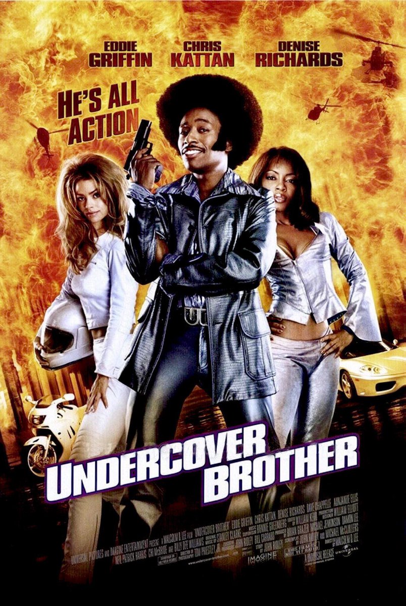 FilmNewsNos's tweet photo. 🎬MOVIE HISTORY: 24 years ago today May 31, 2002, the movie 'Undercover Brother' opened in theaters!

#EddieGriffin @ChrisKattan #DeniseRichards #AunjanueEllis #DaveChappelle #ChiMcBride #NeilPatrickHarris #GaryAnthonyWilliams #JackNoseworthy #JDHall #JamesBrown #RobertTownsend https://t.co/LgLDJ3w1h2