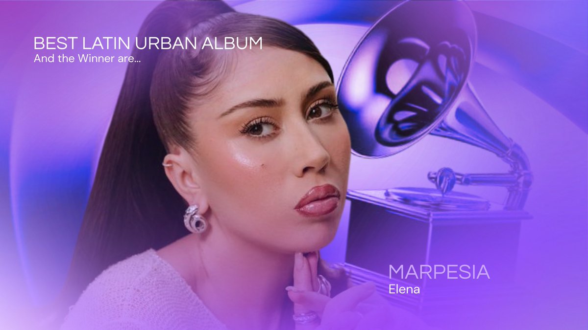 starcademys's tweet photo. O #StarGRAMMYs de “Best Latin Urban Album” vai para...

⤷ “Marpesia” — Elena https://t.co/mWsOFiMiVv