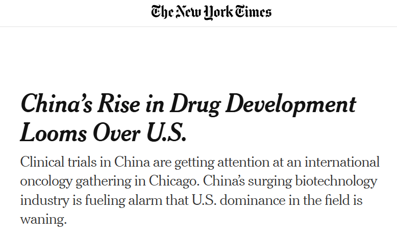cremieuxrecueil's tweet photo. Every day, there are more and more articles coming out about this topic.

Just like America lost on drones, solar panels, and even deployment of nuclear technologies that America developed, so too is it losing in biotech.

But it doesn't have to be this way. Come to my talk!