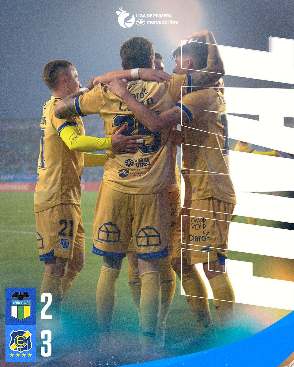 evertonsadp's tweet photo. ¡𝗙𝗜𝗡𝗔𝗟 𝗗𝗘𝗟 𝗣𝗔𝗥𝗧𝗜𝗗𝗢! ⏱️

¡Victoria del 𝙋𝙧𝙞𝙢𝙚𝙧 𝘾𝙖𝙢𝙥𝙚𝙤́𝙣 𝙙𝙚 𝙋𝙧𝙤𝙫𝙞𝙣𝙘𝙞𝙖! 💙💛

Final del partido • OHI 2 🆚️ 3 EVE
Fecha 14 • #LigaDePrimeraMercadoLibre 🏆.

🔹️ #VamosEverton • #Evertonízate 🔸️ https://t.co/BbOebCxqMT