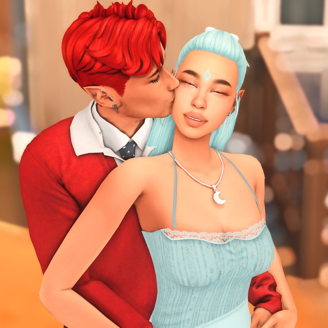 simlishliz's tweet photo. I decided each partner for my nsb sim will either be downloaded from a creator or created by me that way I can give them a perfect match. This is Rory Berry. They are currently dating. #sims4 #notsoberry https://t.co/PYVcvImgga